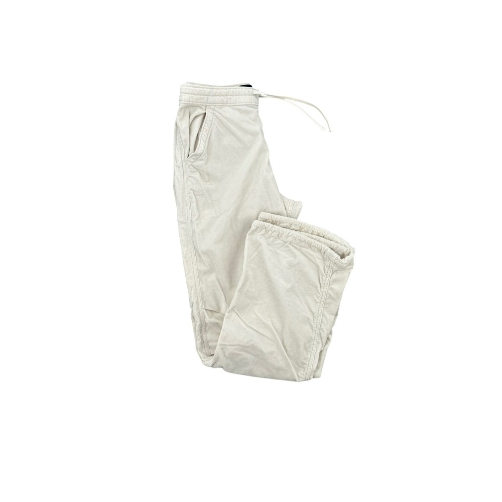 Hollister Women Adjustable Rise Parachute Baggy Corduroy Pants Cream XS 356F2588
